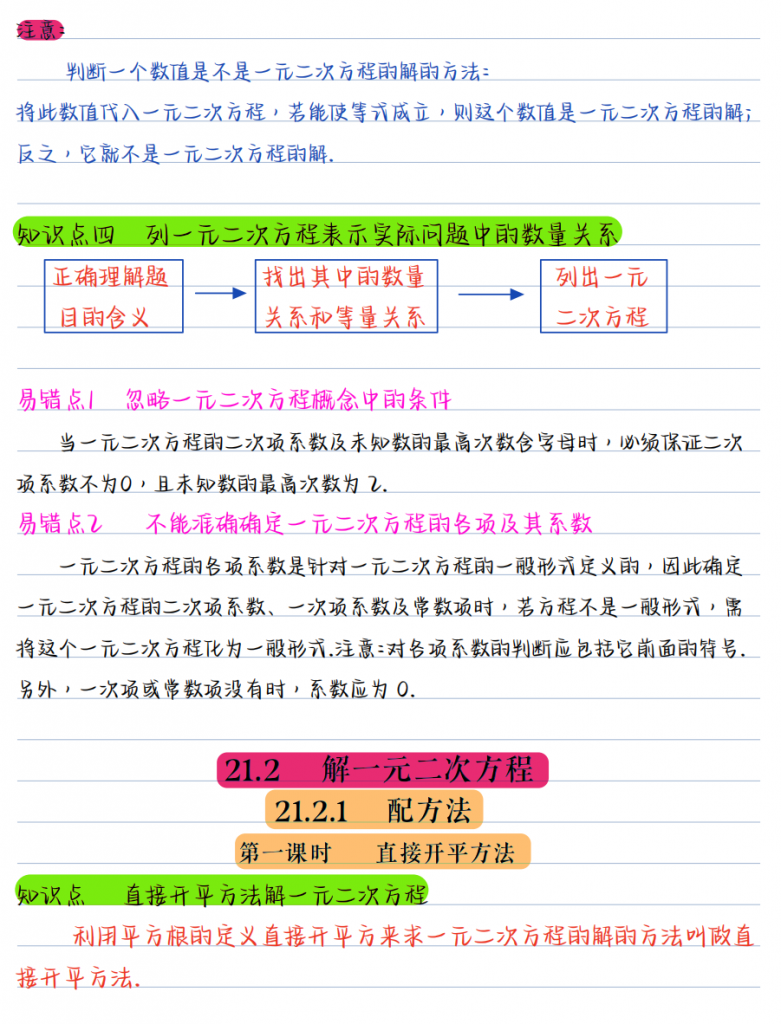 图片[2]-九年级（上）数学 核心知识点汇总.pdf-中小学科教辅资料