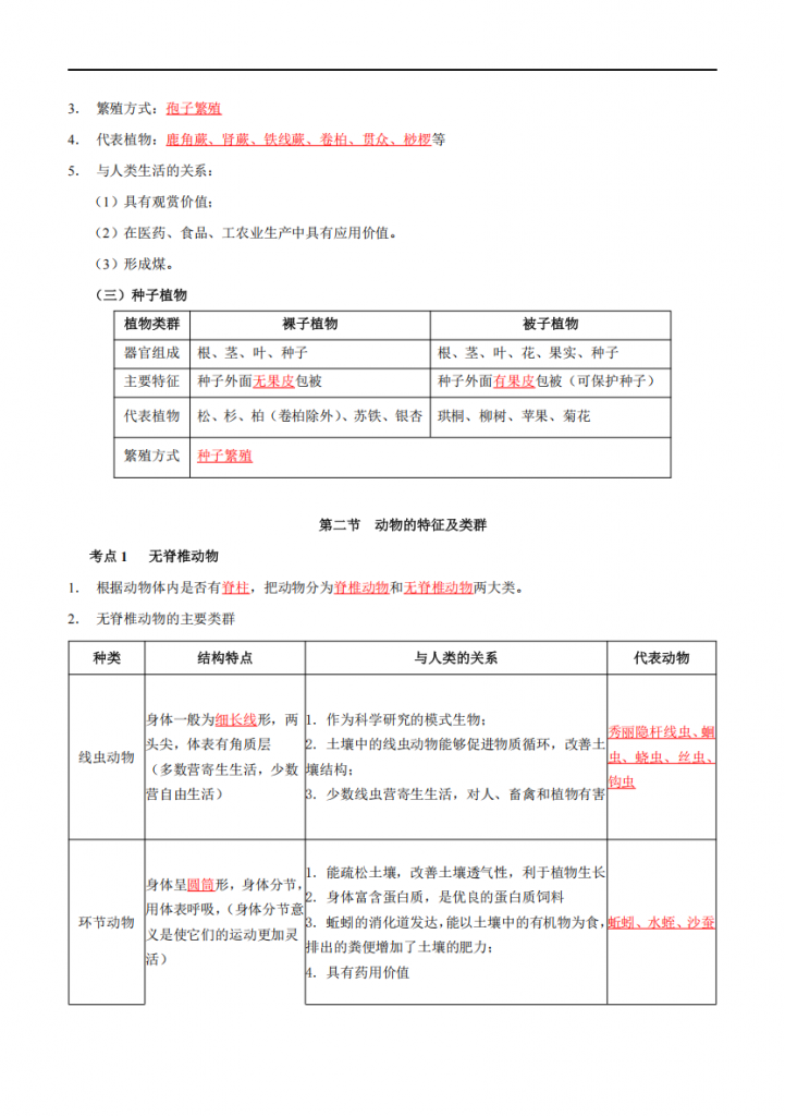 图片[3]-沪教版七下生物知识清单.pdf-中小学科教辅资料