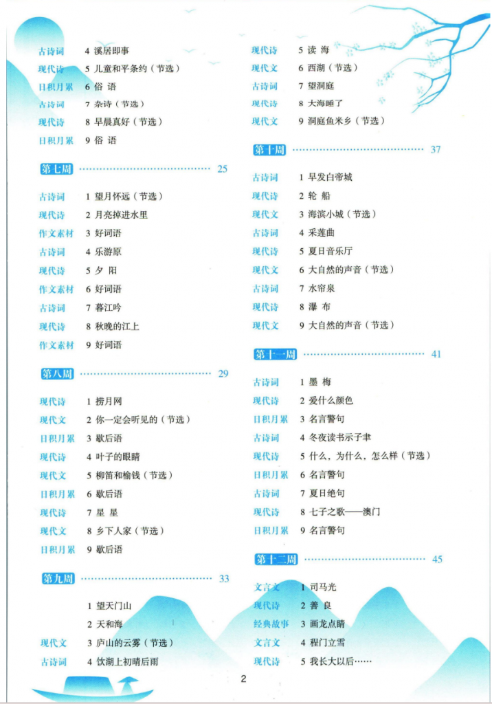 图片[2]-三年级语文晨读.pdf-中小学科教辅资料