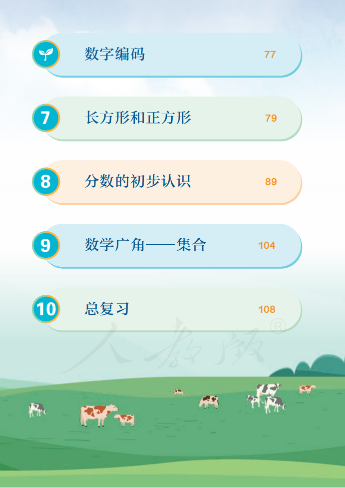 图片[3]-三年级（上）【人教版】数学课本.pdf-中小学科教辅资料