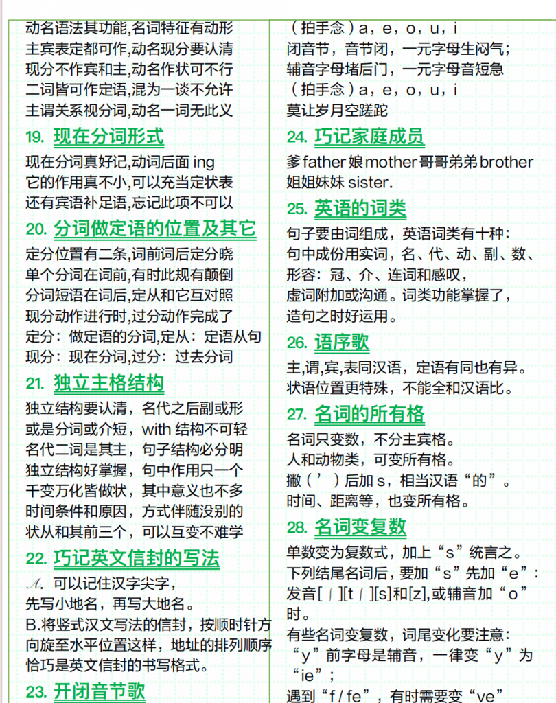 图片[3]-51条英语语法顺口溜.pdf-中小学科教辅资料