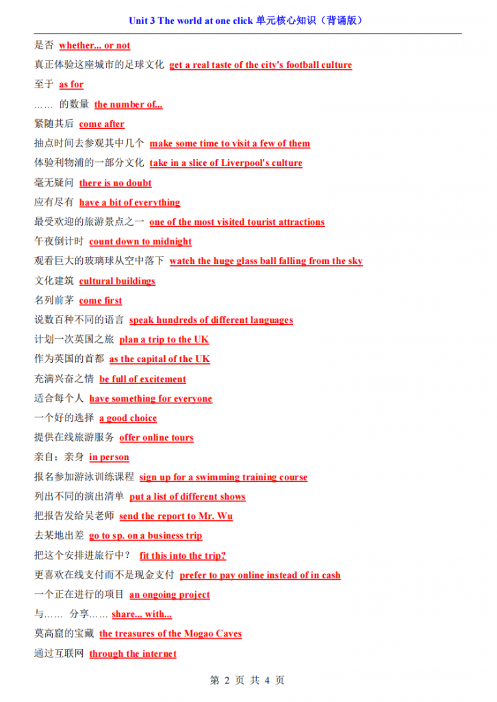 图片[2]-八年级（下）英语Unit 3 核心知识（译林版）.pdf-中小学科教辅资料