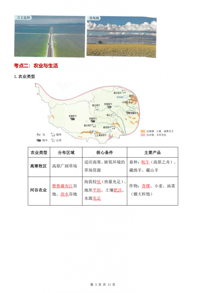 图片[3]-八年级（下）地理 第十、十一章 青藏地区、奋进中的中国（知识清单）.pdf-中小学科教辅资料