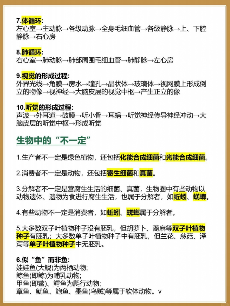 图片[2]-八年级（下）生物 中考生物必背夺分要点.pdf-中小学科教辅资料